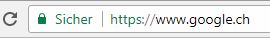 HTTPS Adresse im Browser wird als "sicher" angezeigt